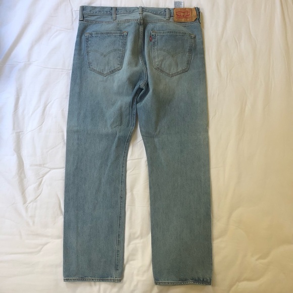 LEVI’S® Men’s 501® Original Fit Light Blue Jeans - Picture 2 of 8